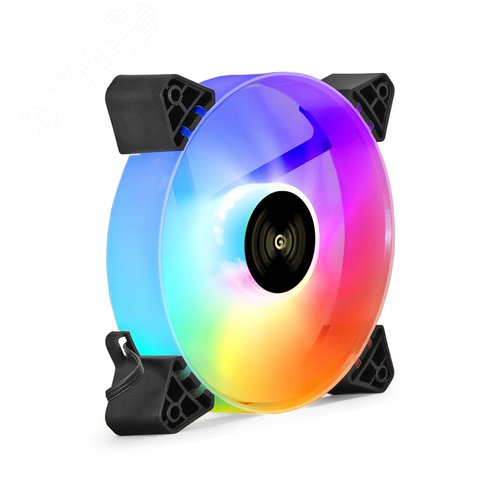 Изображение товара Вентилятор для корпуса с FRGB, 120x120x25 мм, 3pin+Molex, 1200RPM, 24dBA, гидродинам. подшипник (шт)