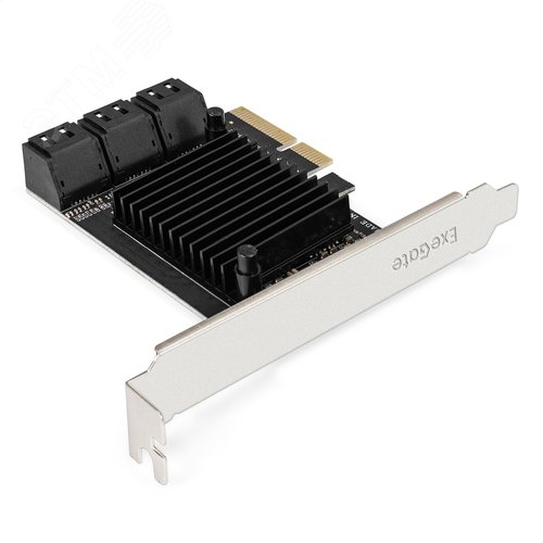 Изображение товара Плата расширения PCI-E для 6 внутренних дисков SATA III, чип ASMedia ASM1166 (шт)