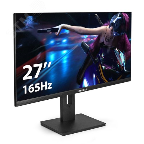 Изображение товара Монитор для ПК игровой 27'' Combat EG2707C, IPS LED Grade A+, FHD, 1920x1080, 165Гц, 250cd/m2, 1000:1, 1ms, Speakers, HDMI2.0, DP, USB, audio-out, каб. HDMI 1.5м, VESA, рег. выс., пов. экр. на 90 град, черный (шт)