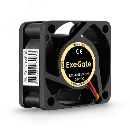 Изображение товара Вентилятор для корпуса 24В DC, 40x40x15 мм, 3pin, 7800RPM, 33dBA, двойной шарикоподшипник (шт)