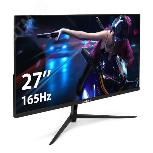 Изображение товара Монитор для ПК игровой выходом 27'' Combat EF2707C, IPS LED Grade A+, FHD, 1920x1080, 165Гц, 300cd/m2, 1000:1, 1ms, HDMI, DP, audio-out, каб. HDMI 1.5м, VESA, черный (шт)