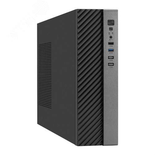 Изображение товара Корпус для ПК, mATX/mini-ITX, без БП, 1xUSB + 1xUSB 3.0, HD-аудиопорты, чёрный (шт)
