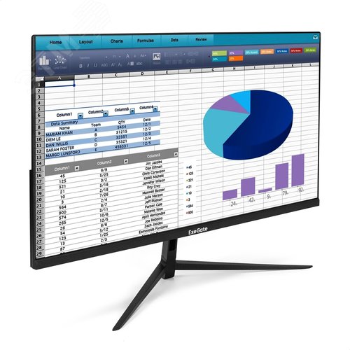 Изображение товара Монитор для ПК 23.8'' ProSmart EZ2400, IPS LED Grade A+, FHD, 1920x1080, 75Гц, 250cd/m2, 1000:1, 3-5ms, D-Sub, HDMI, каб. HDMI 1.5м, VESA, черный (шт)