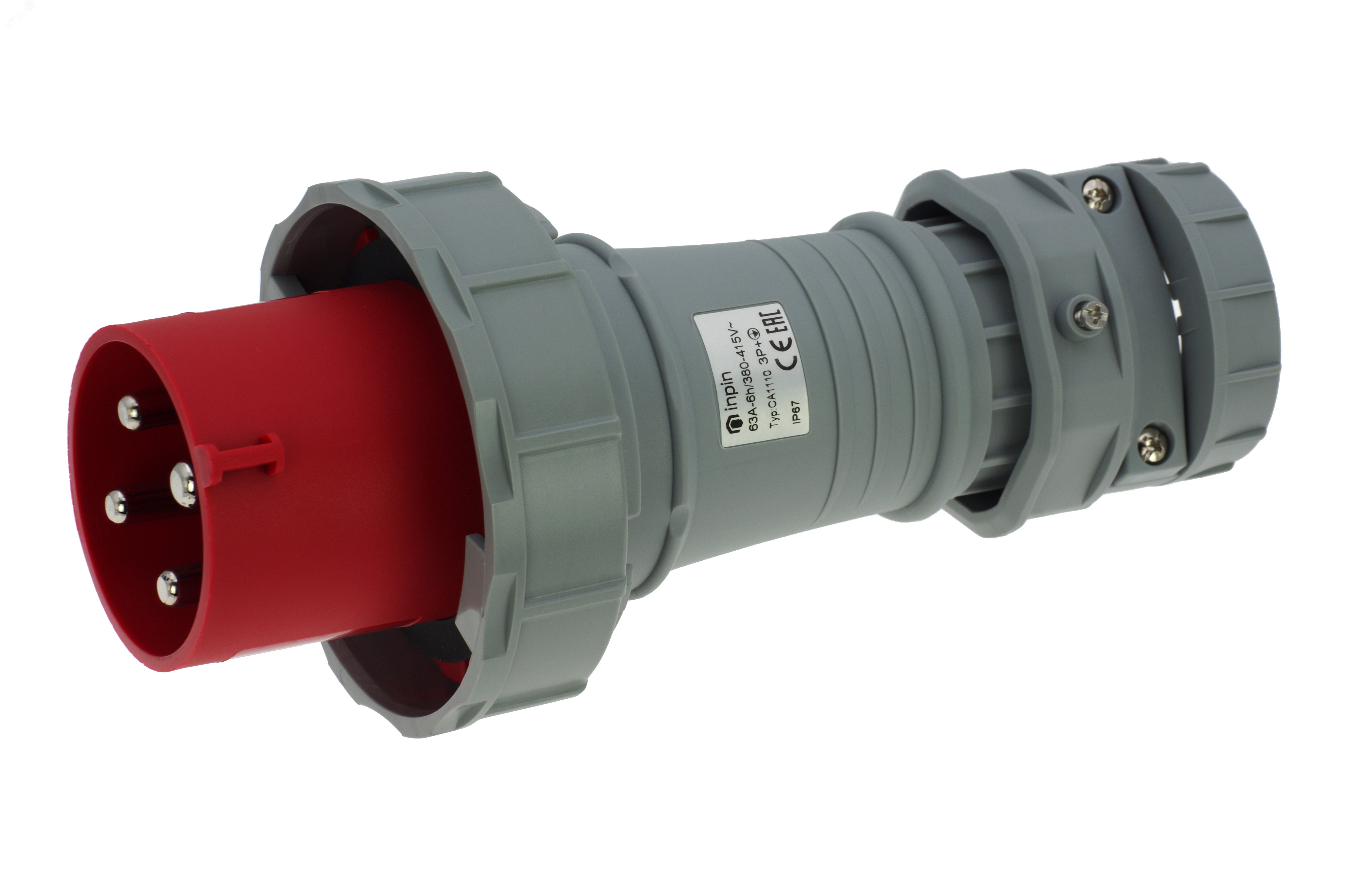 Изображение товара Вилка кабельная 63A 400V IP67 INPIN CA1110 надежное электросоединение