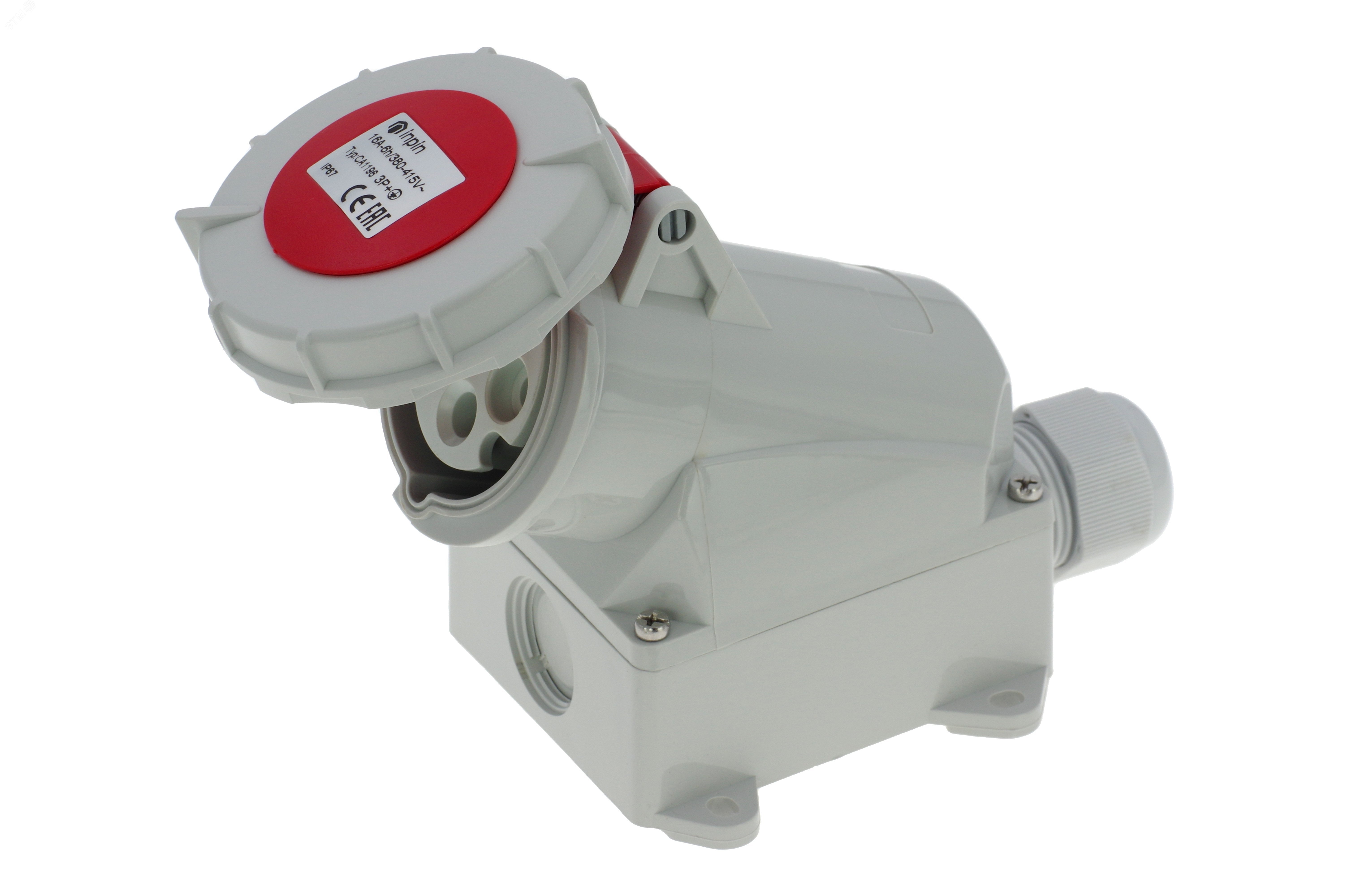 Изображение товара Розетка настенная 16A 400V 3P+E IP67 INPIN CA1196