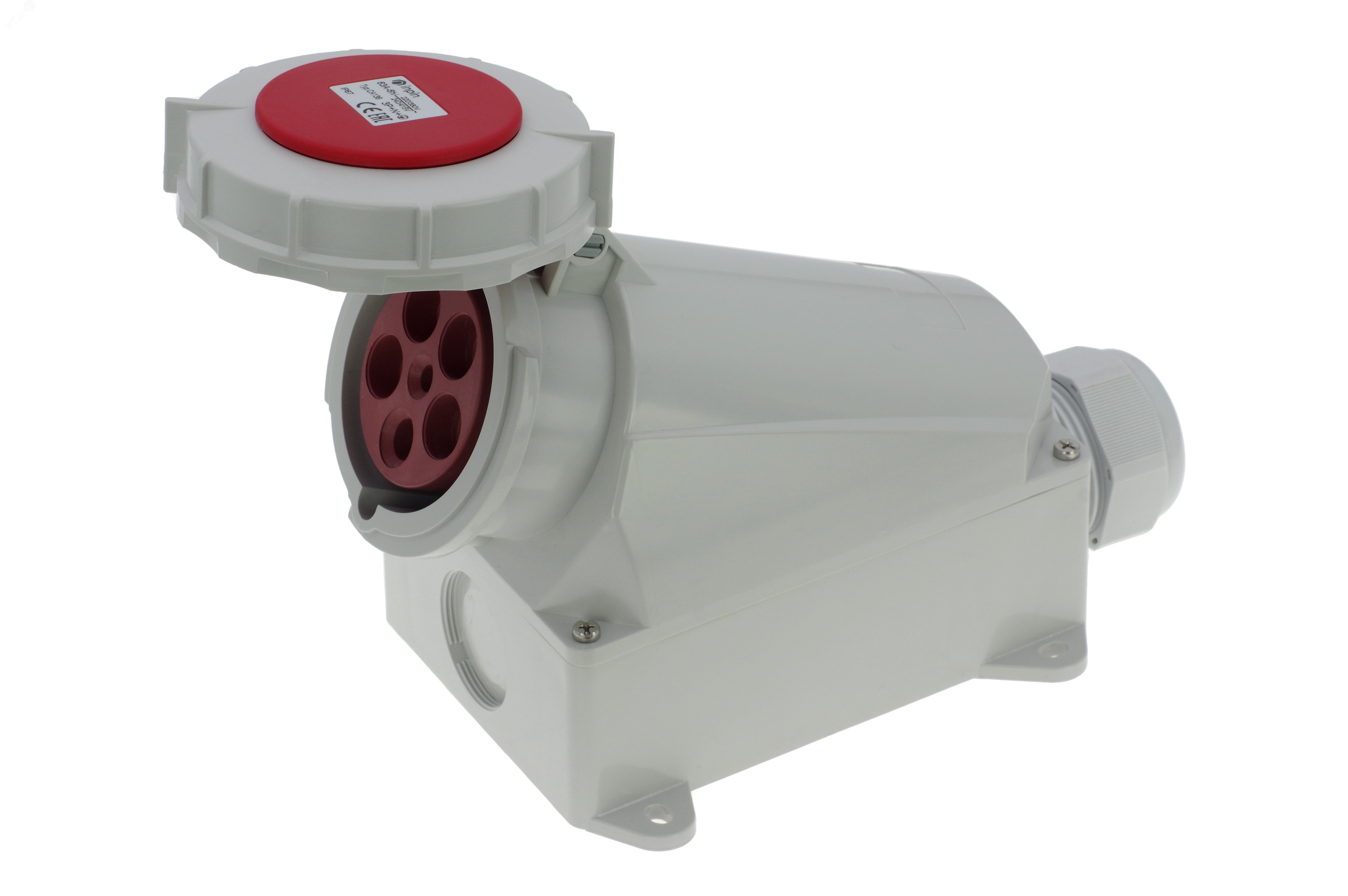 Изображение товара Розетка настенная 63A/400V/3P+N+E/IP67 INPIN CA136 экологическая и надежная