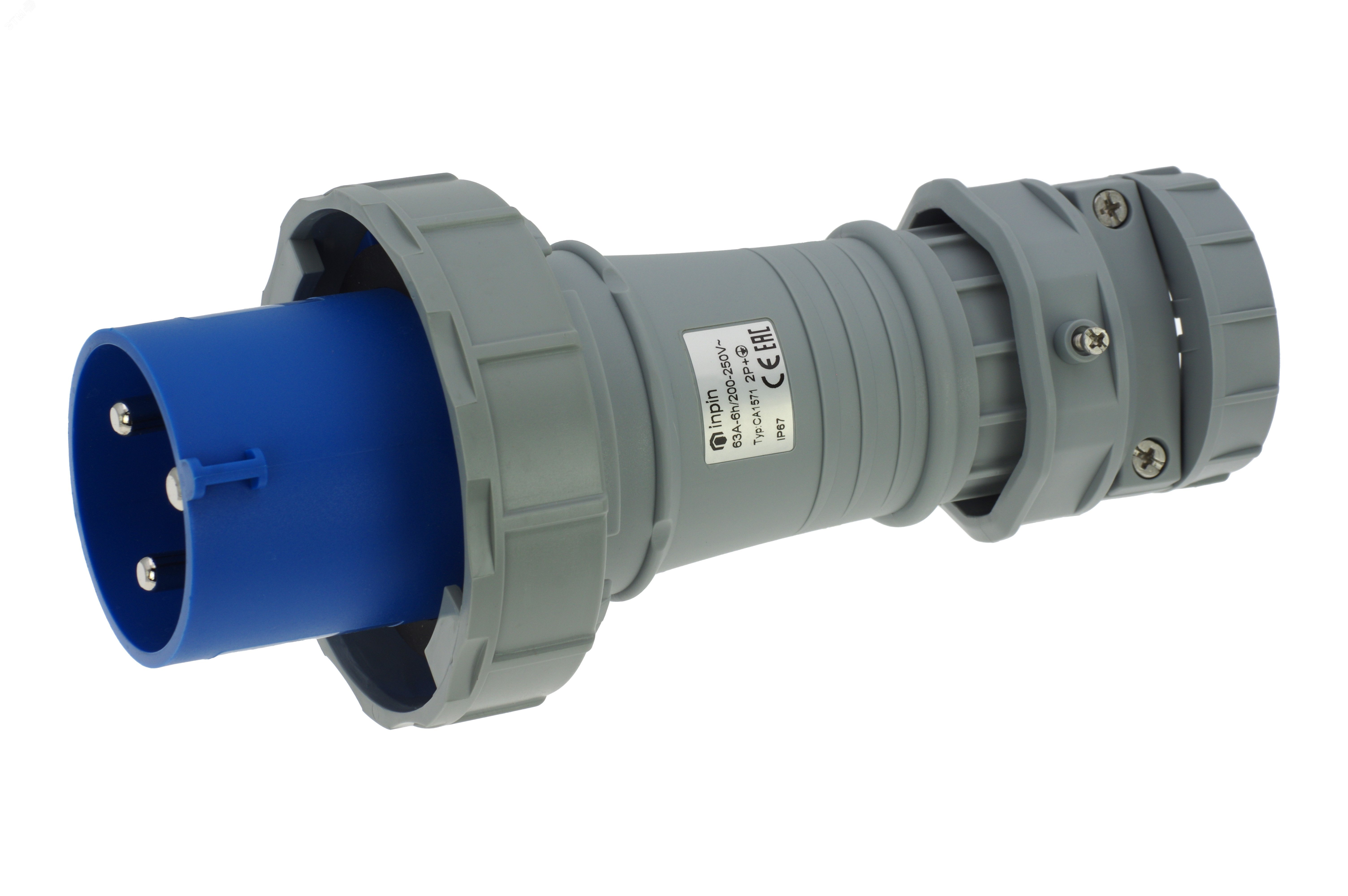 Изображение товара Вилка кабельная 63A/230V/1P+N+E/IP67