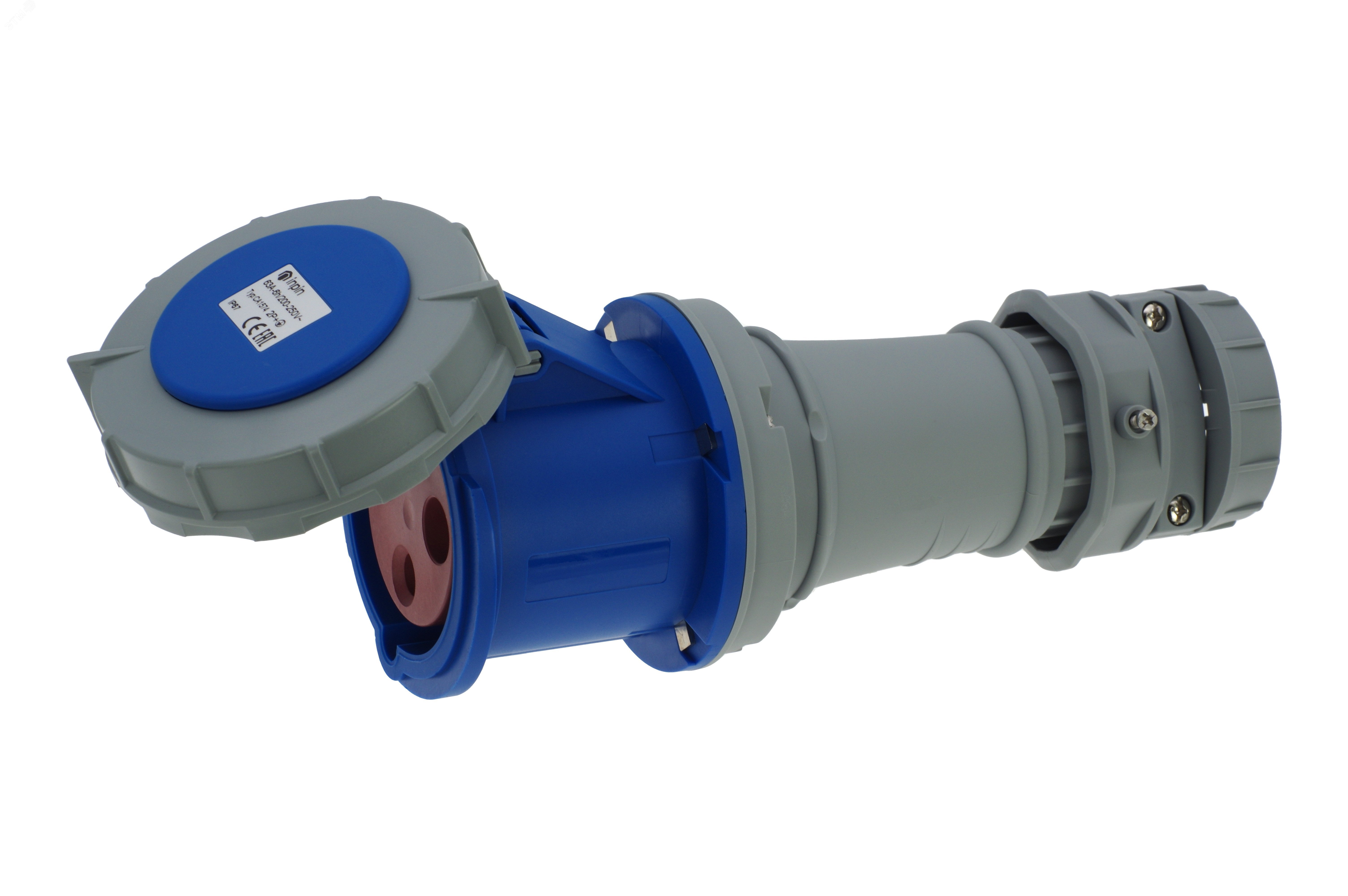 Изображение товара Розетка кабельная 63A/230V/1P+N+E/IP67 от INPIN