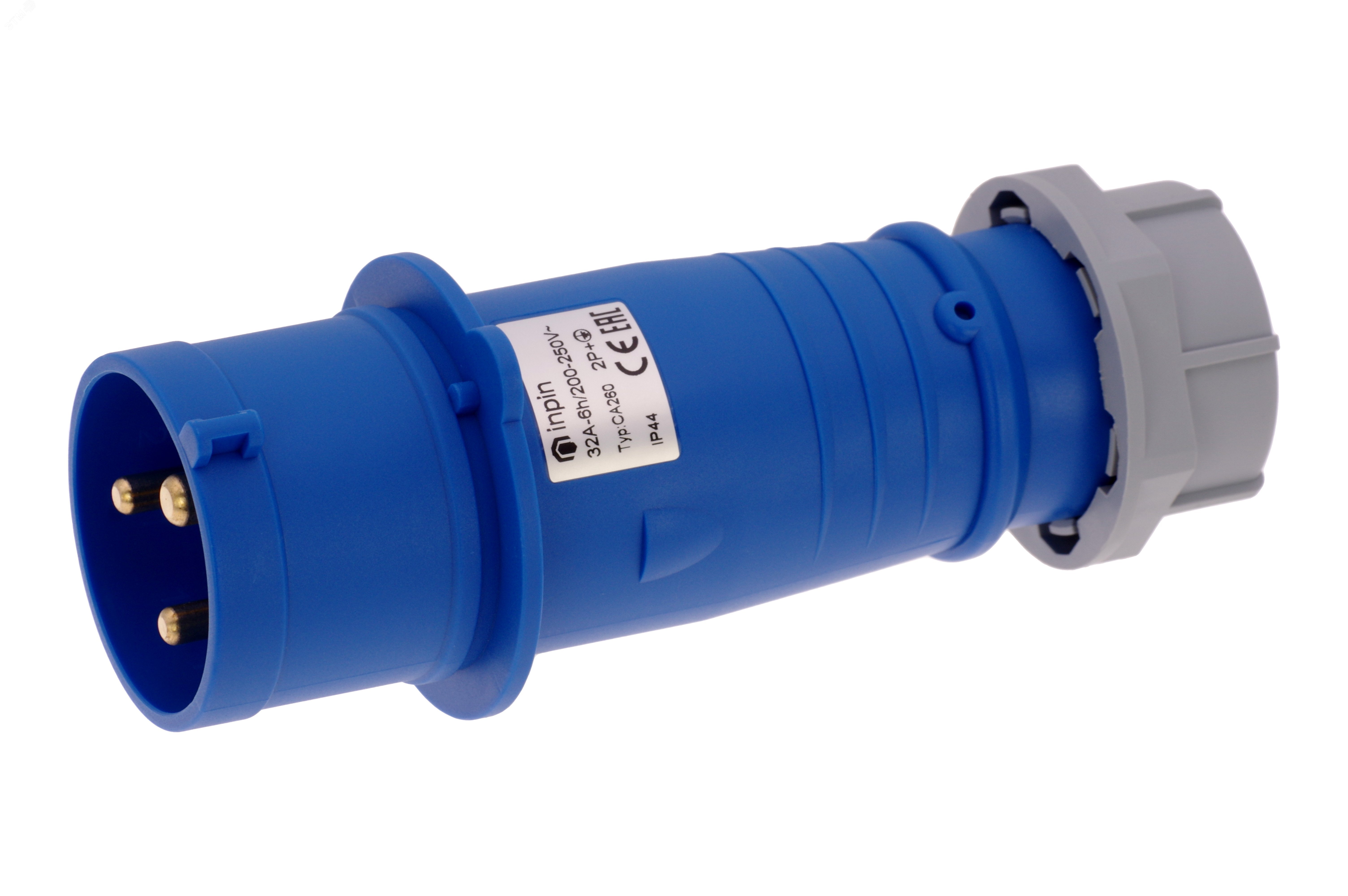 Изображение товара Вилка кабельная 32A 230V IP44 силовая стандарт CEE INPIN