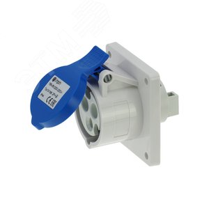 Изображение товара Розетка встраиваемая 16A/230V/1P+N+E/IP44, фланец 75x75 (шт)