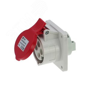 Изображение товара Розетка встраиваемая 16A/400V/3P+E/IP44, фланец 75x75 (шт)