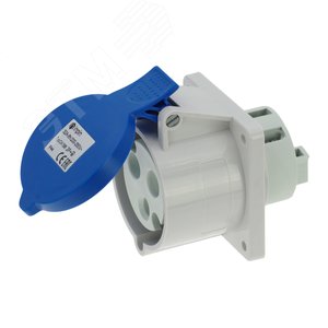 Изображение товара Розетка встраиваемая 32A/230V/1P+N+E/IP44, фланец 75x75 (шт)