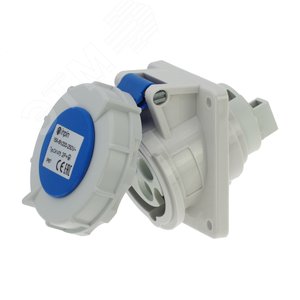 Изображение товара Розетка встраиваемая наклонная 16A/230V/1P+N+E/IP67, фланец 64x74 (шт)
