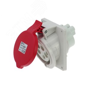 Изображение товара Розетка встраиваемая наклонная 32A/400V/3P+N+E/IP44, фланец 92x100 (шт)