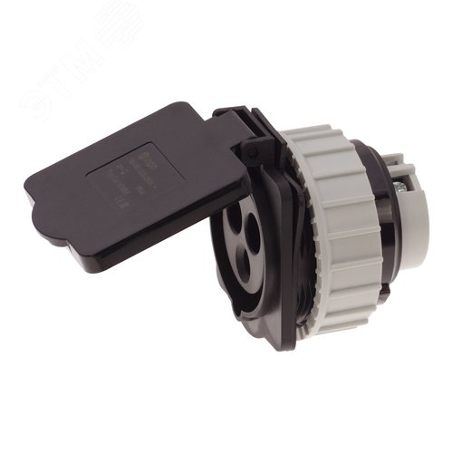 Изображение товара Розетка встраиваемая 16А/230V/1P+N+E/IP44 черная (шт)