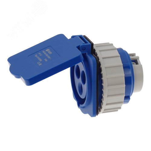 Изображение товара Розетка встраиваемая 16А/230V/1P+N+E/IP44 синяя (шт)