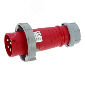 Изображение товара Вилка кабельная контейнерная 32A/400V/3P+E/IP67/3h, никелированные контакты (шт)