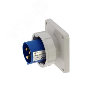 Изображение товара Вилка встраиваемая 16A/230V/1P+N+E/IP67, фланец 86x86 (шт)