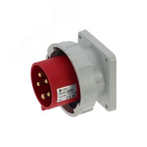 Изображение товара Вилка встраиваемая 32A/400V/3P+N+E/IP67, фланец 86x86 (шт)