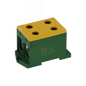 Клемма жёлто-зелёная, 4 подключения 25-150мм 1000V 250/320А