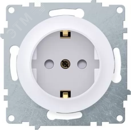 Изображение товара Розетка с заземлением винтовая Florence белая скрытого монтажа