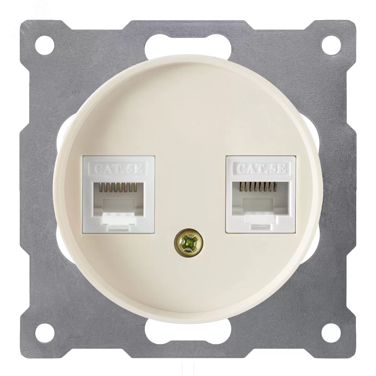 Изображение товара Розетка двойная компьютерная RJ45 кат 5e серия Florence бежевый монтаж скрытый