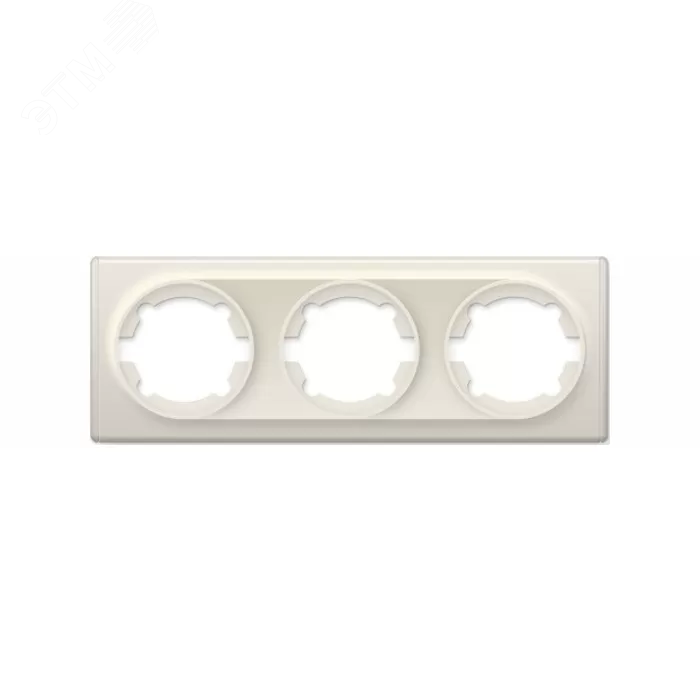 Изображение товара Тройная рамка серии Florence бежевый цвет 3 поста качество и стиль