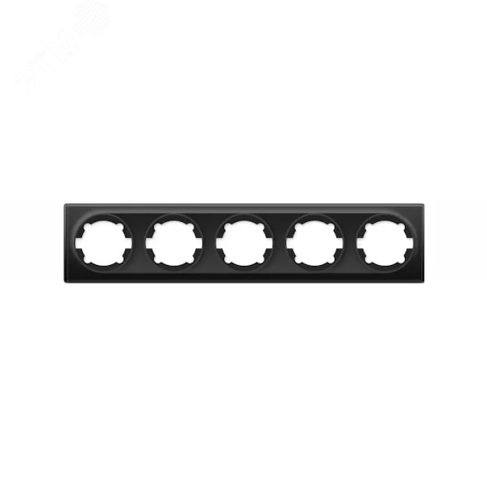 Изображение товара Рамка на 5 приборов серия Florence черная, востребованный дизайн и надежность