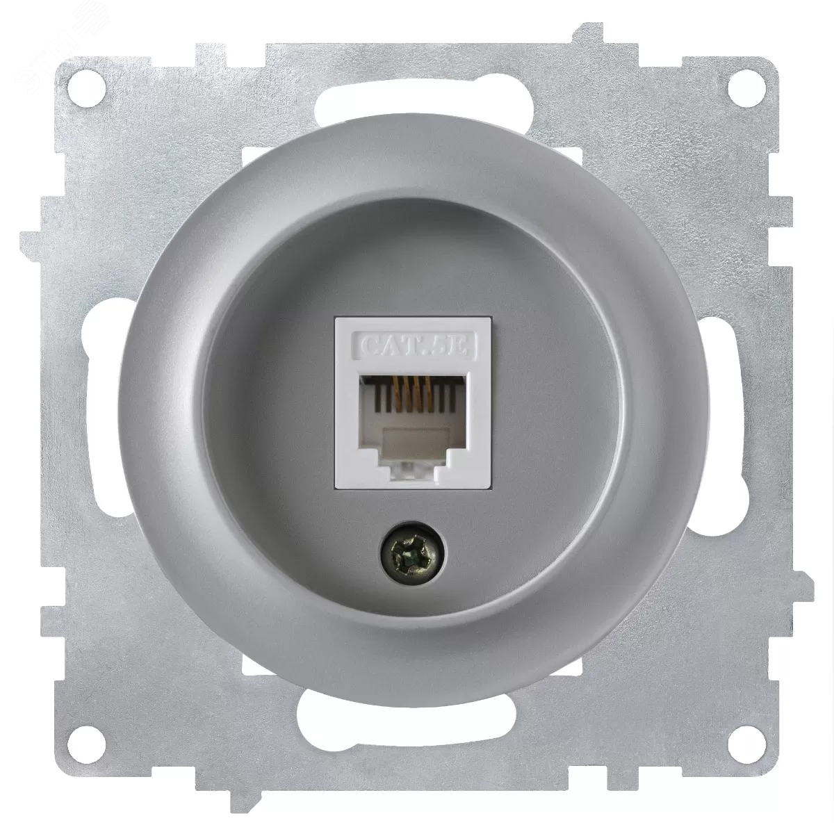 Розетка компьютерная 1xRJ45 кат.5e, цвет серый (серия Florence) артикул ...