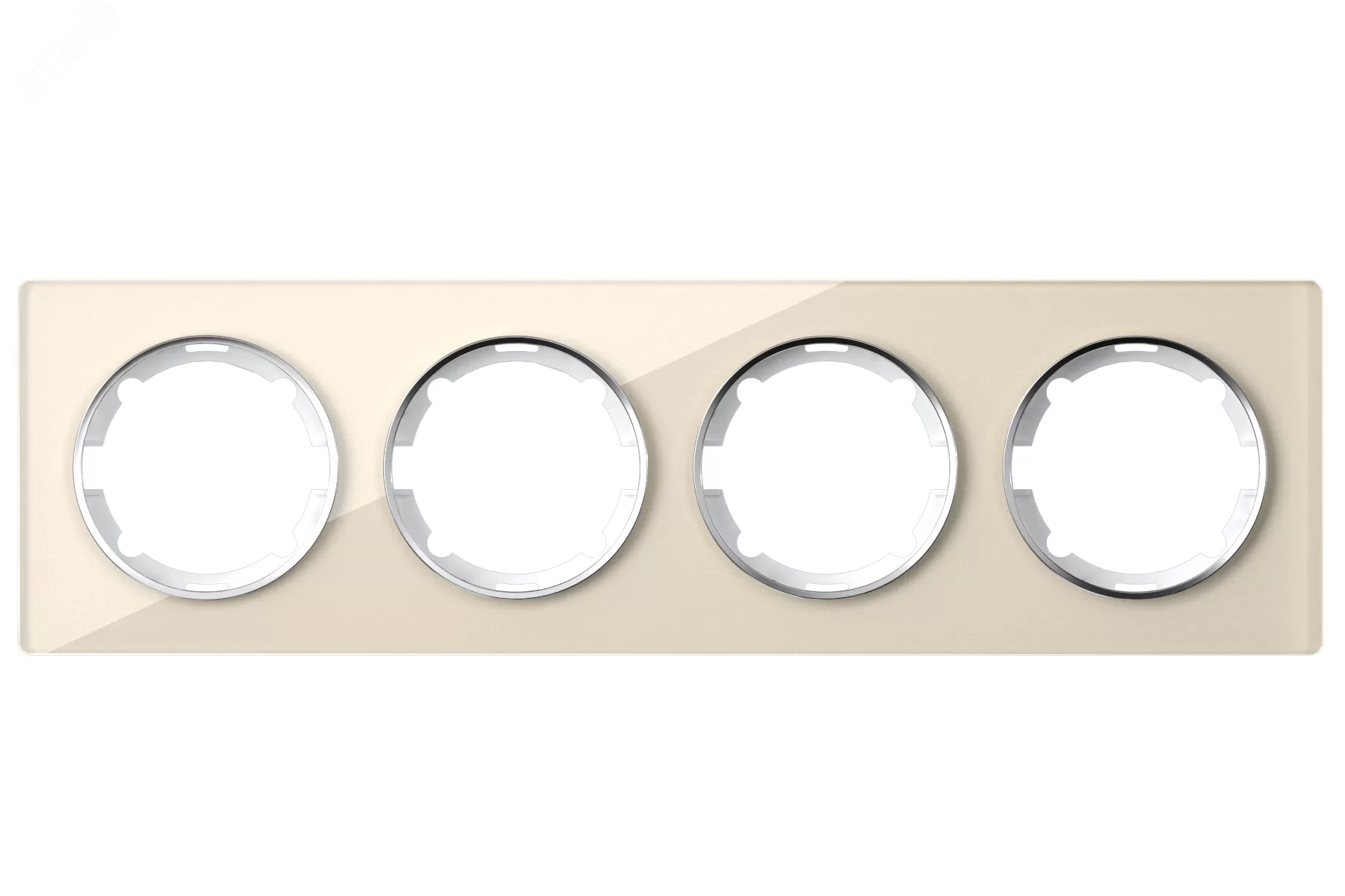 Изображение товара Рамка горизонтальная стеклянная на 4 прибора, цвет бежевый (шт)