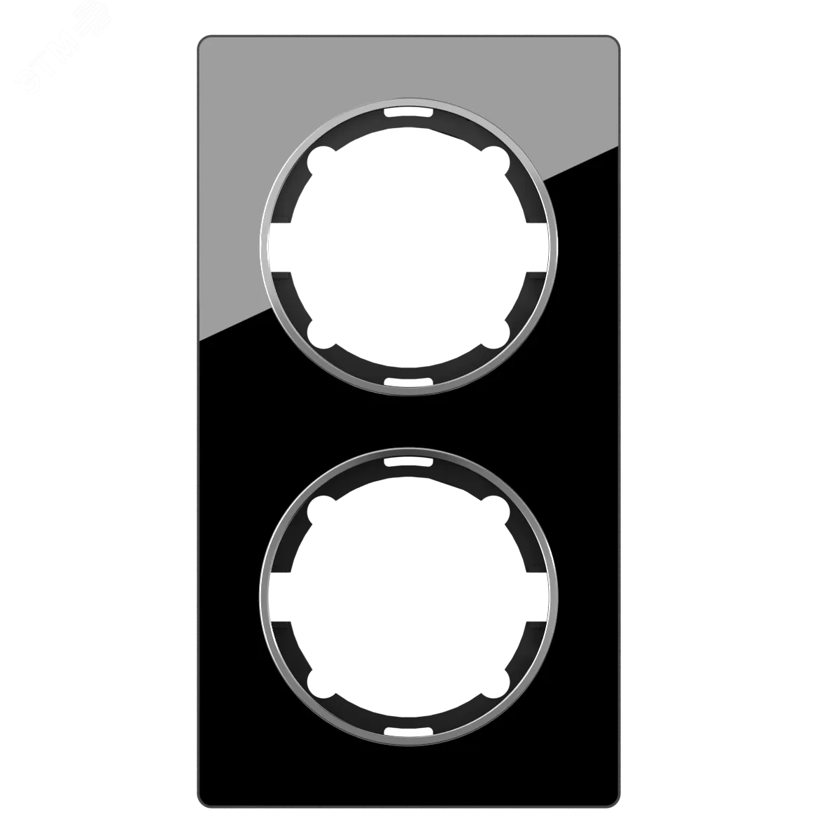 Изображение товара Рамка вертикальная стеклянная двойная, цвет чёрный (шт)