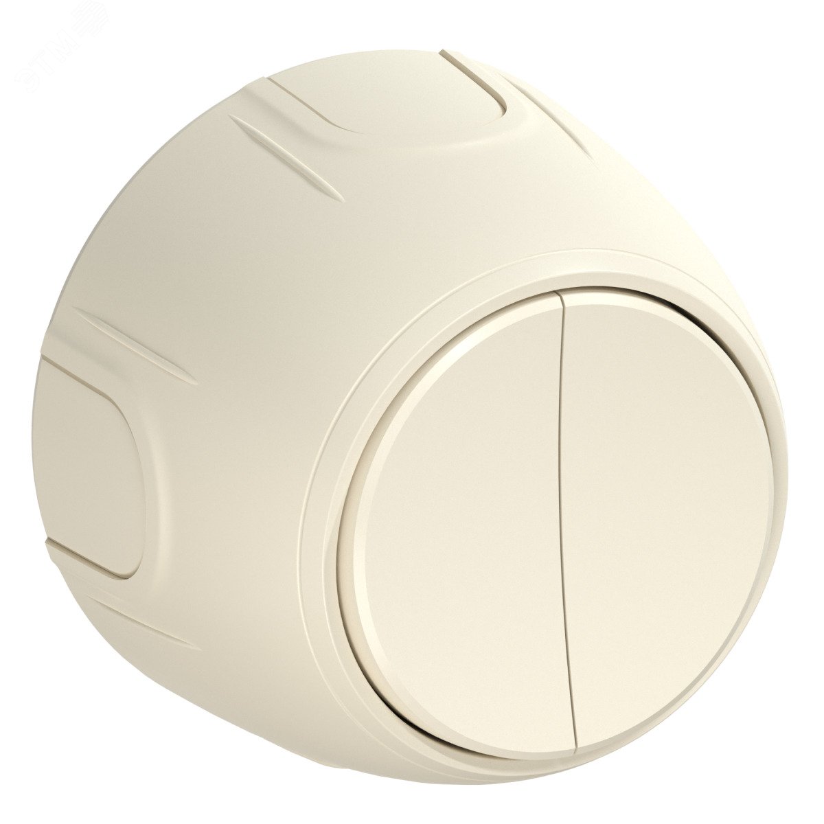 Изображение товара Выключатель двойной Rotondo бежевый накладной IP20 220В