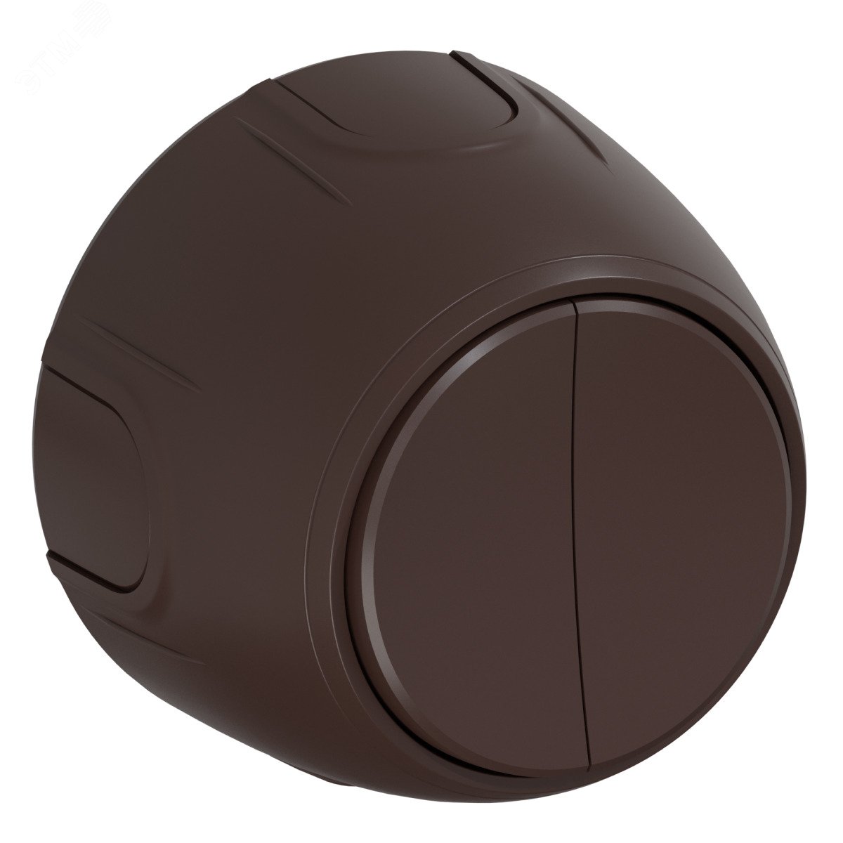 Изображение товара Выключатель двойной Rotondo коричневый для установки внутри помещений