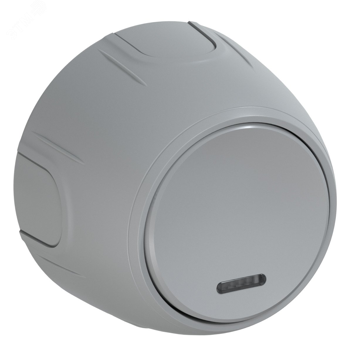 Изображение товара Выключатель одинарный Rotondo с подсветкой серый монтаж накладной 220В IP20