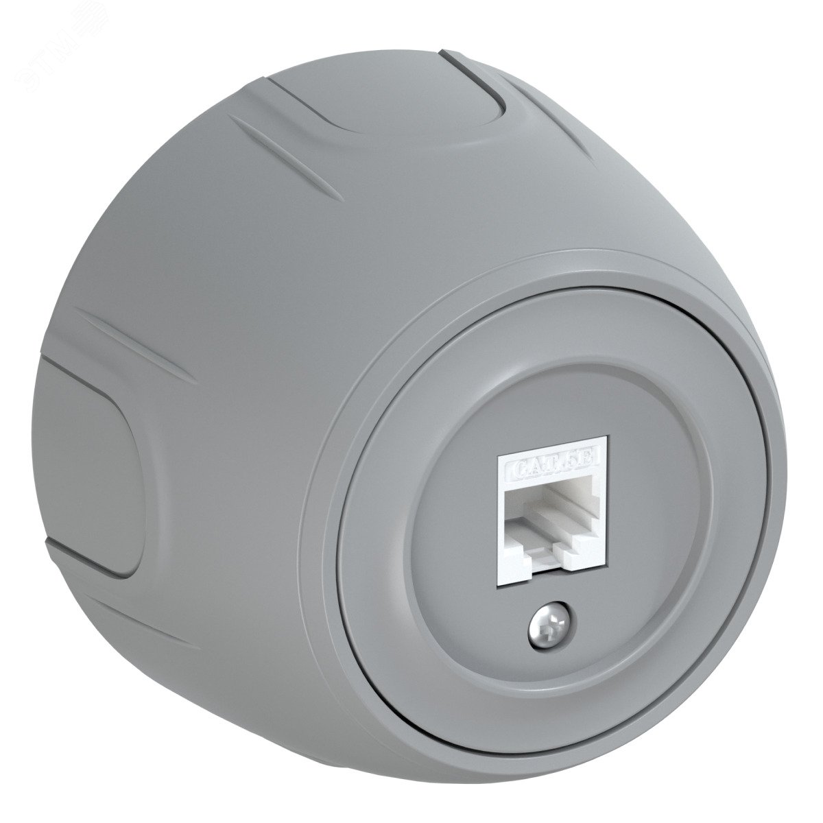 Изображение товара Розетка компьютерная 1xRJ45 кат.5e Rotondo, цвет серый (шт)