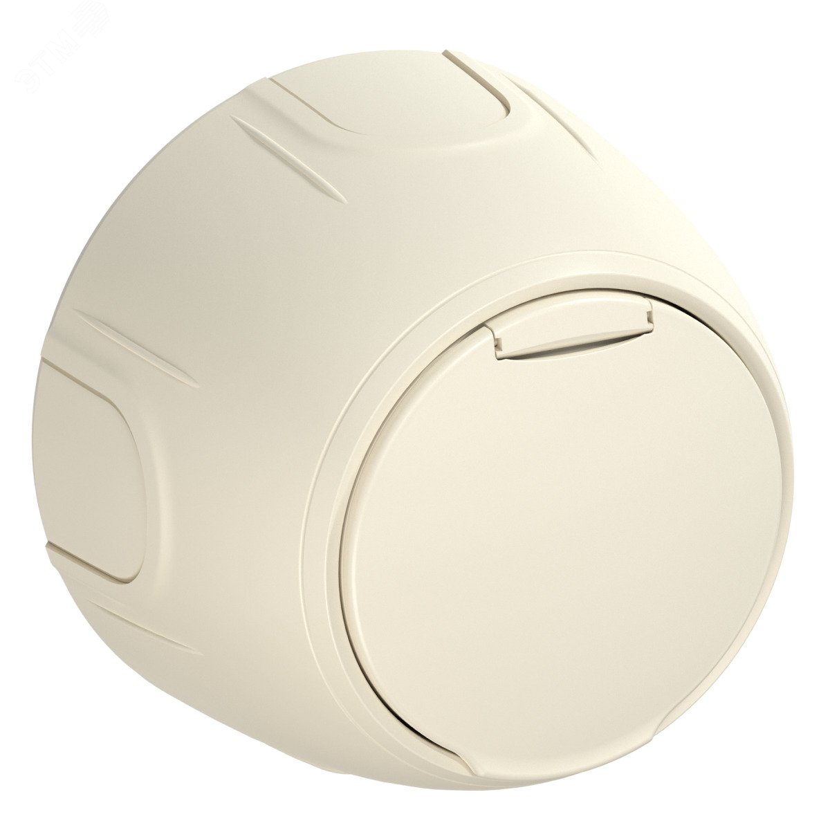 Изображение товара Розетка с крышкой и заземлением Rotondo 16А бежевый для внутренней установки