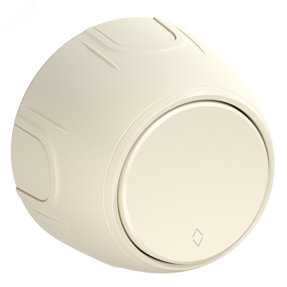 Изображение товара Переключатель одинарный Rotondo бежевый для жилых и офисных помещений