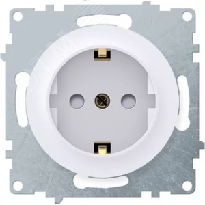 Изображение товара Розетка с заземлением, защитные шторки, винтовые контакты, цвет белый (серия Florence) (шт)