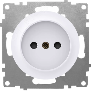 Изображение товара Розетка без заземления, винтовые контакты, цвет белый (серия Florence) (шт)