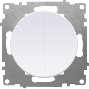 Изображение товара Выключатель двойной, цвет белый (серия Florence) (шт)