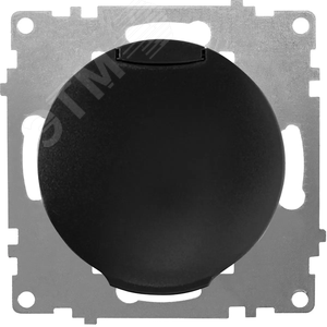 Изображение товара Розетка с крышкой, с заземлением, винтовые контакты, цвет чёрный (серия Florence) (шт)