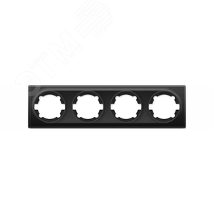 Изображение товара Рамка на 4 прибора, цвет чёрный (серия Florence) (шт)