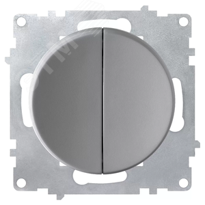 Изображение товара Выключатель двойной, цвет серый (серия Florence) (шт)