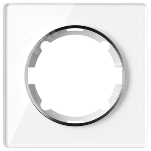 Изображение товара Рамка стеклянная одинарная, цвет белый (шт)