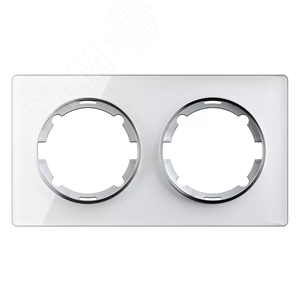 Изображение товара Рамка горизонтальная стеклянная двойная, цвет белый (шт)
