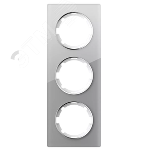 Изображение товара Рамка вертикальная стеклянная тройная, цвет серый (шт)