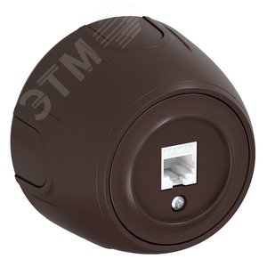 Изображение товара Розетка компьютерная 1xRJ45 кат.5e Rotondo, цвет коричневый (шт)