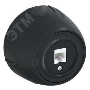 Изображение товара Розетка компьютерная 1xRJ45 кат.5e Rotondo, цвет черный (шт)