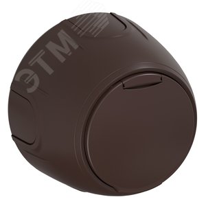 Изображение товара Розетка с крышкой, с заземлением Rotondo, винтовые контакты, цвет коричневый (шт)