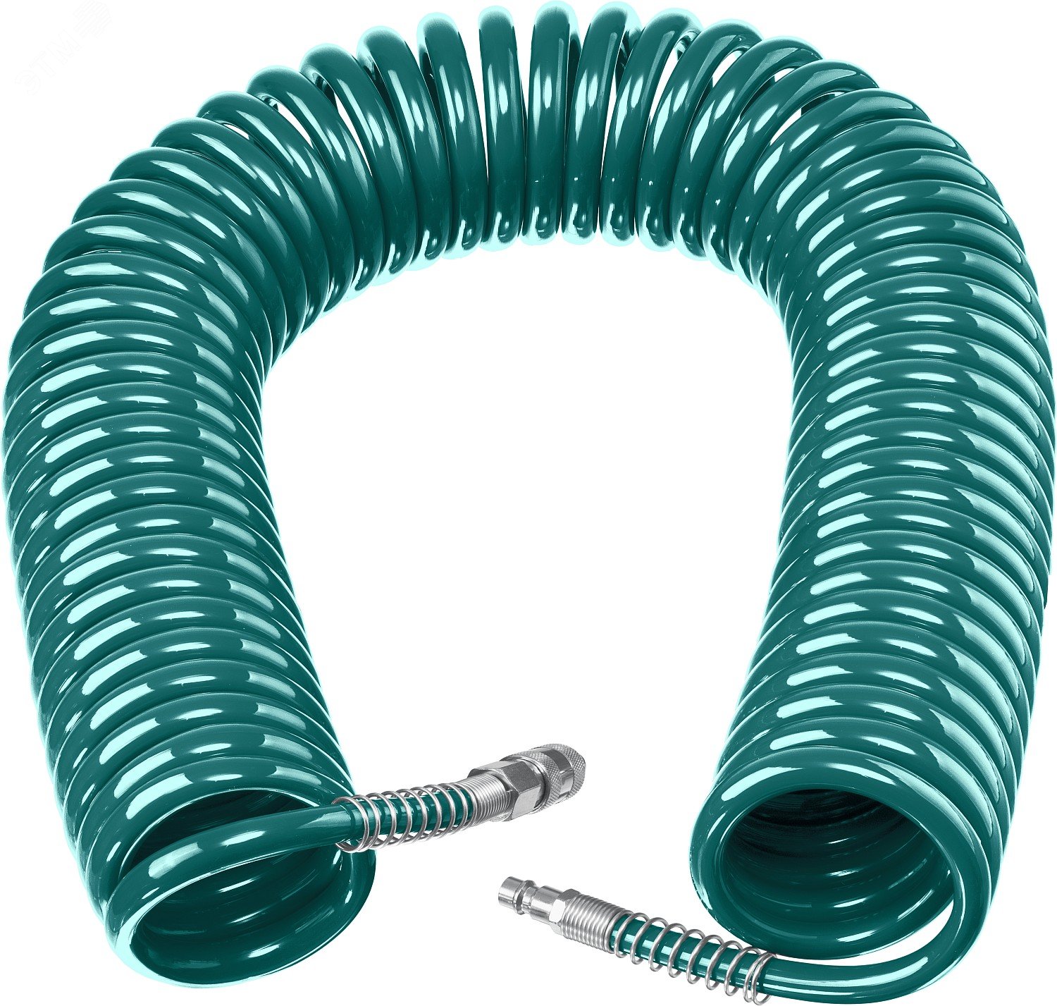Изображение товара Спиральный воздушный шланг с фитингами рапид 20 м 8х12 мм 15 бар